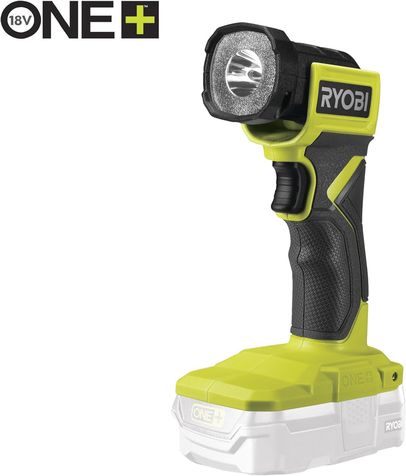 RYOBI 18 V ONE+ Akku-LED-Handleuchte RLF18-0 (Max. Lumen 280, Leuchtkopf um 180° schwenkbar, ohne Ak