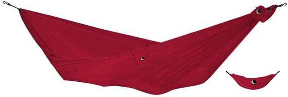 Fair Trade & handgemachte Compact-Leicht-Hängematte Burgund für Reisen, Camping und Alltag, 3,2 * 1,