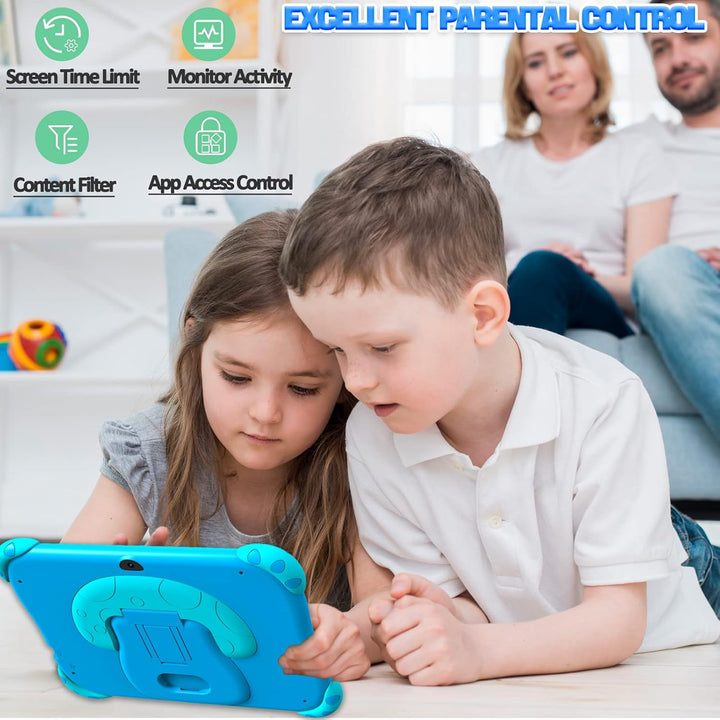 Ascrecem Kinder Tablet 7 Zoll Android Tablet für Kinder mit WiFi Dual Kamera Bluetooth,Kindersicheru