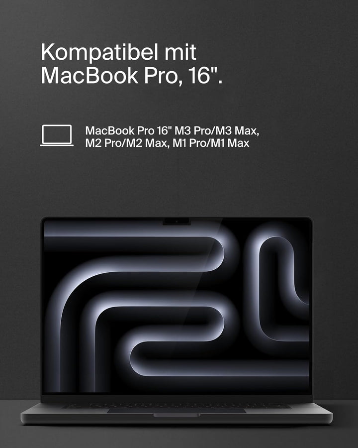 Belkin ScreenForce TruePrivacy Bildschirmschutz für MacBook Pro 16" M1-3, entspiegelte Blickschutzfo