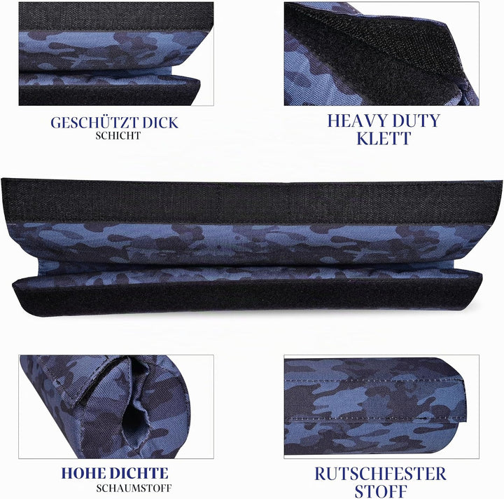 Barbell Padding, 30 mm Extra Thick, Hip Thrust Pad with Strength Fastening, Heavy Duty Rod Cushion w