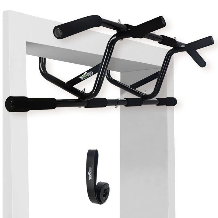 Klimmzugstange für Türrahmen zum Einhängen ohne Schrauben, Pull Up Bar mit Rutschfesten Griffen, Pro