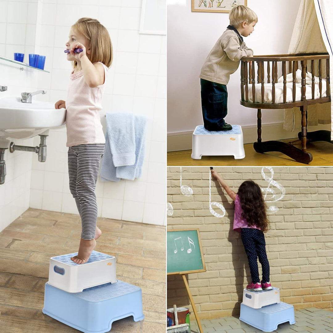 QHYK Tritthocker, Zweistufiger Tritthocker für Kinder, Trennbar Separate Nutzung, Robust Antirutsch,