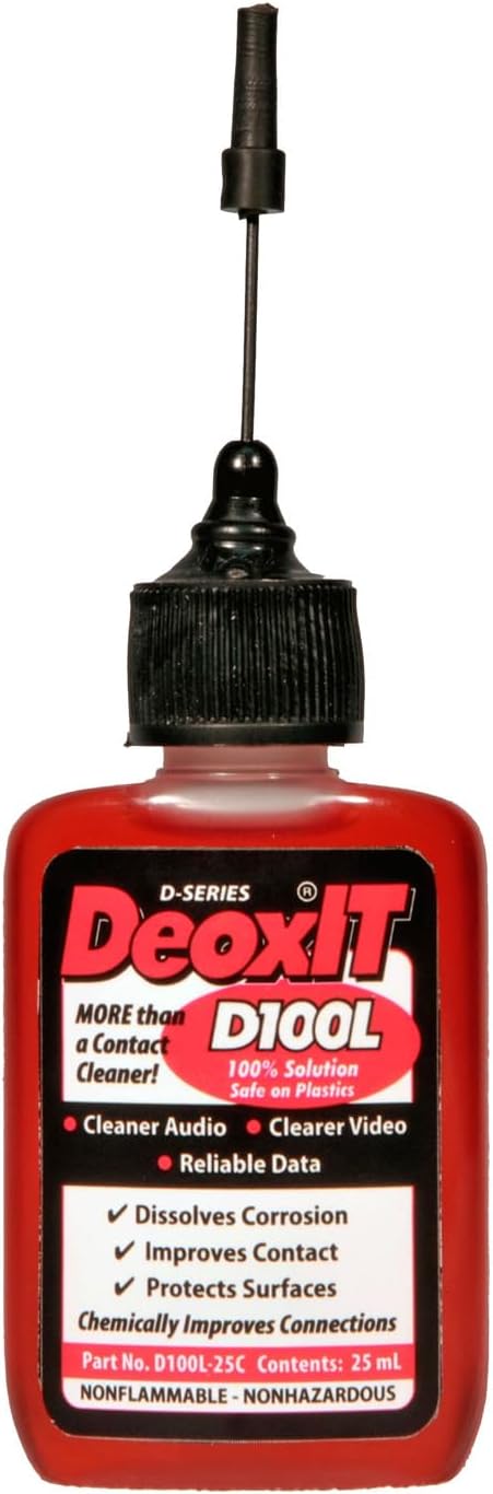 Caig DeoxIT D100L-25C Kontaktreiniger Pflegemittel für Metalloberflächen + keepdrum Mikrofasertuch