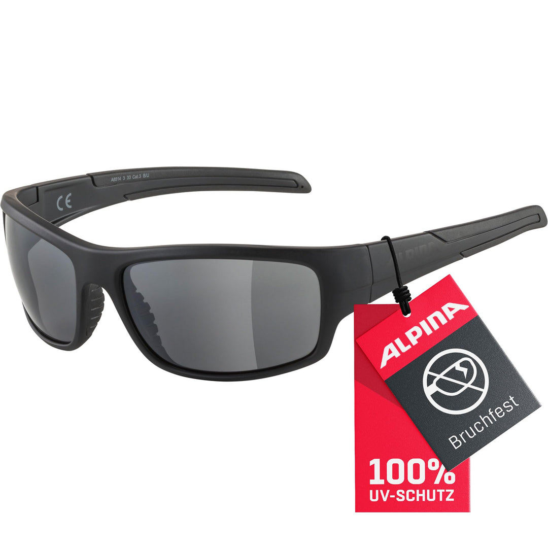 ALPINA TESTIDO - Verspiegelte und Bruchsichere Sport- & Fahrradbrille Mit 100% UV-Schutz Für Erwachs