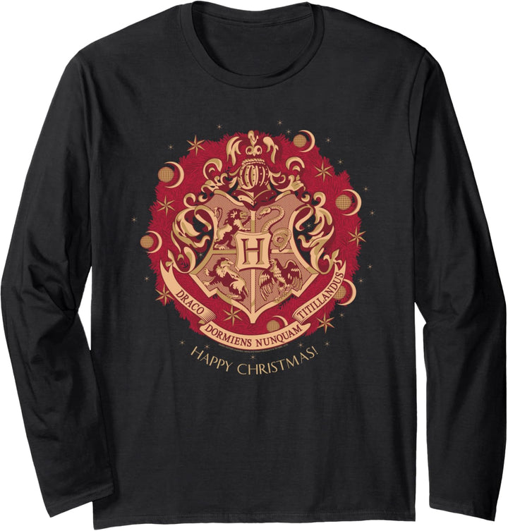 Harry Potter Hogwarts Happy Christmas Weihnachten Langarmshirt