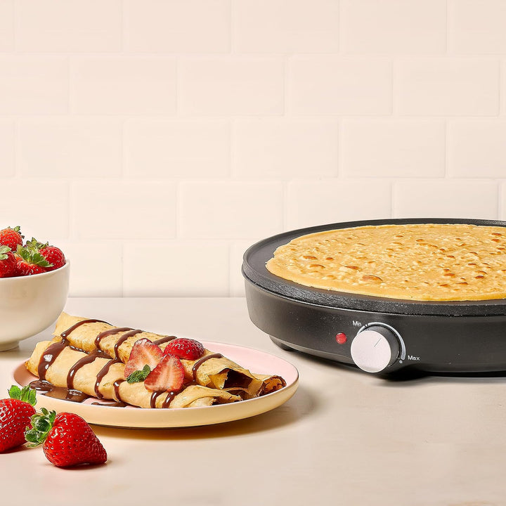 Ufesa Crêpes-Maker Dolcevita 1000W, Antihaftplatte 30cm, Einstellbare Temperaturregelung, Kontrollle