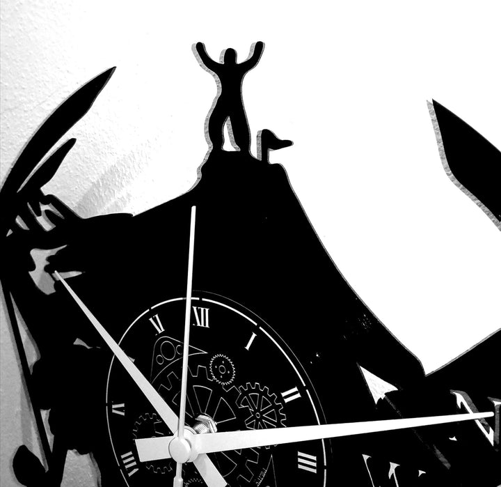 Instant Karma Clocks Wanduhr aus Vinyl Klettern Bergsteigen Hiking