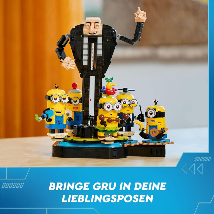 LEGO Ich – Einfach unverbesserlich 4 Gru und die Minions Steinen, tanzende Spielzeug-Filmfiguren zum