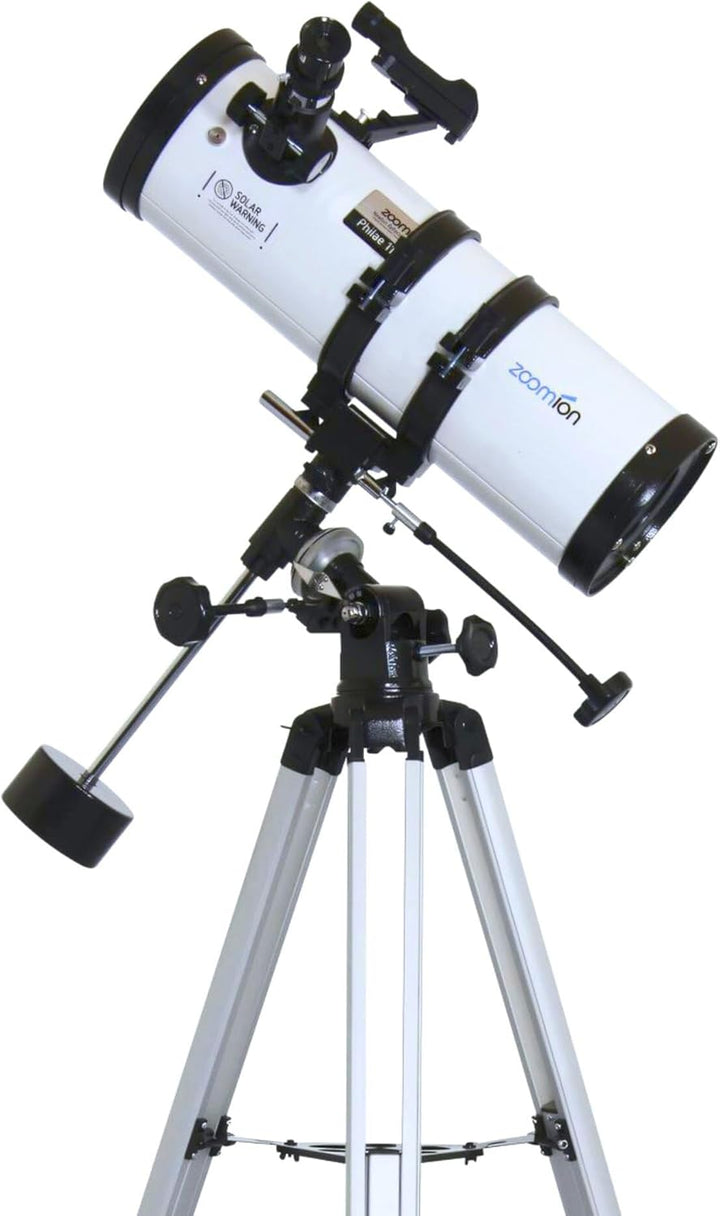 Zoomion Philae 114/500 EQ Spiegelteleskop - Astronomisches Teleskop Set mit Stativ, Montierung und O