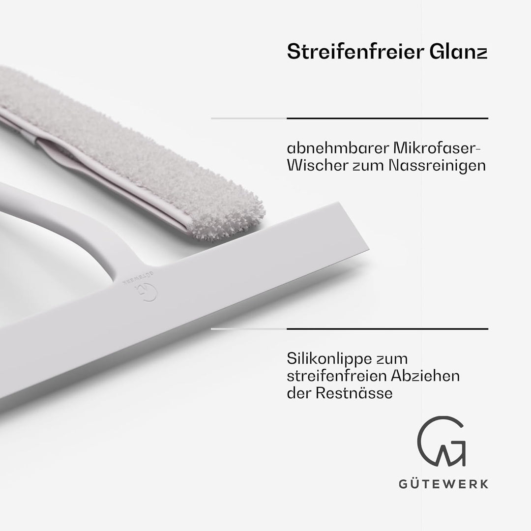 2 in 1 Fensterreiniger und Reinigungstuch, 23 cm Glasreiniger, Duschabzieher Box, Fensterreinigung w