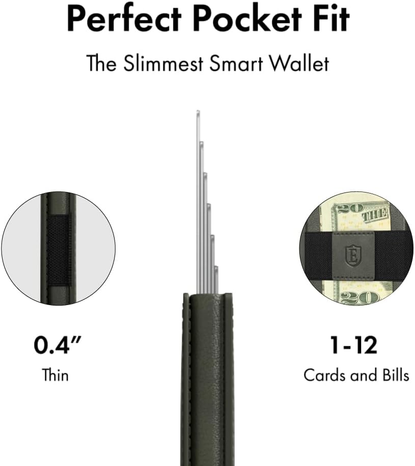 Ekster Parlament - Slim Leather Wallet - RFID Blocking - Quick Card Access Wacholdergrün, Wacholderg