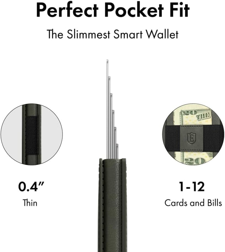 Ekster Parlament - Slim Leather Wallet - RFID Blocking - Quick Card Access Wacholdergrün, Wacholderg