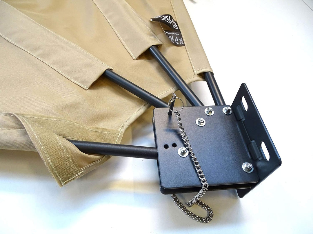 QUICK STAR 2 Stück Sichtschutz Fächer 115 x 115 cm BEIGE RAL 1001 Easy Mount Wandplatte Blickdicht B