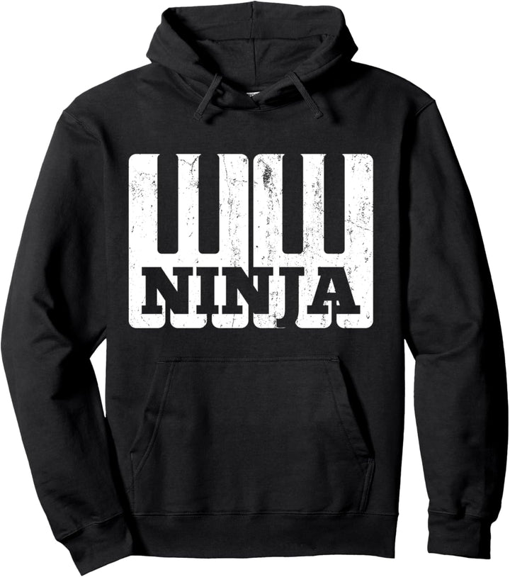 Funny Keyboard Piano Ninja, Pianist Piano Player Teacher Pullover Hoodie