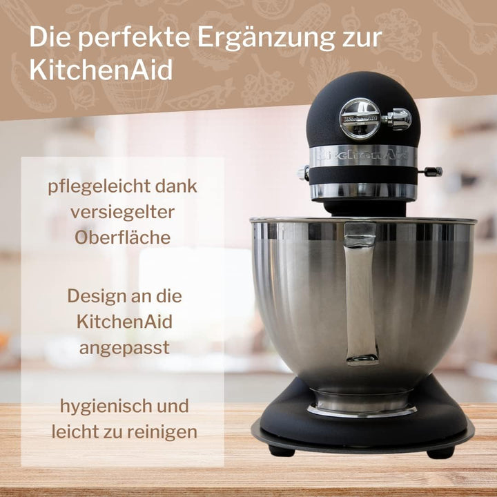 Leckerhelfer automatisch Lecker - Gleitbrett passend für KitchenAid Küchenmaschine in anthrazit-grau