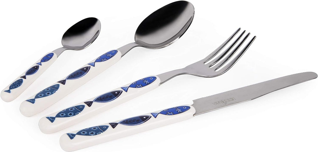 Excelsa Ocean Besteck-Set, 24-teilig, Edelstahl 18/0, Ocean