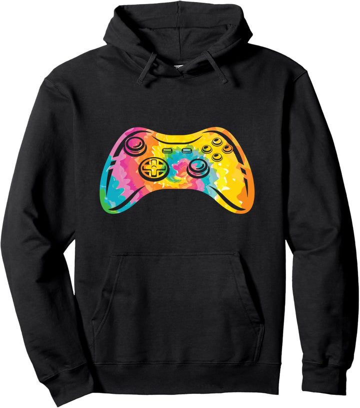 Trippy Rainbow Hippie - Tie-Dye Videospiele Pullover Hoodie