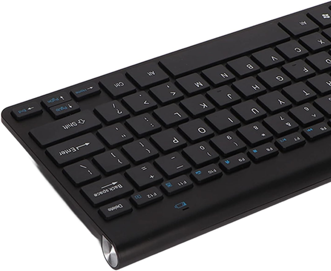 Kabelloses Tastatur Maus Set, 2.4 GHz Mini Tastatur Mouse Ultra-Dünne Funktastatur, Leise Tasten, Sc