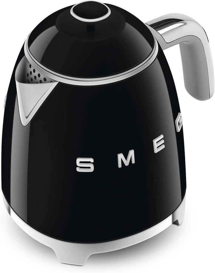 Smeg, Kleiner elektrischer Wasserkocher KLF05BLEU 0,8 L, Edelstahlfilter, Sicherheitsabschaltung, Wa