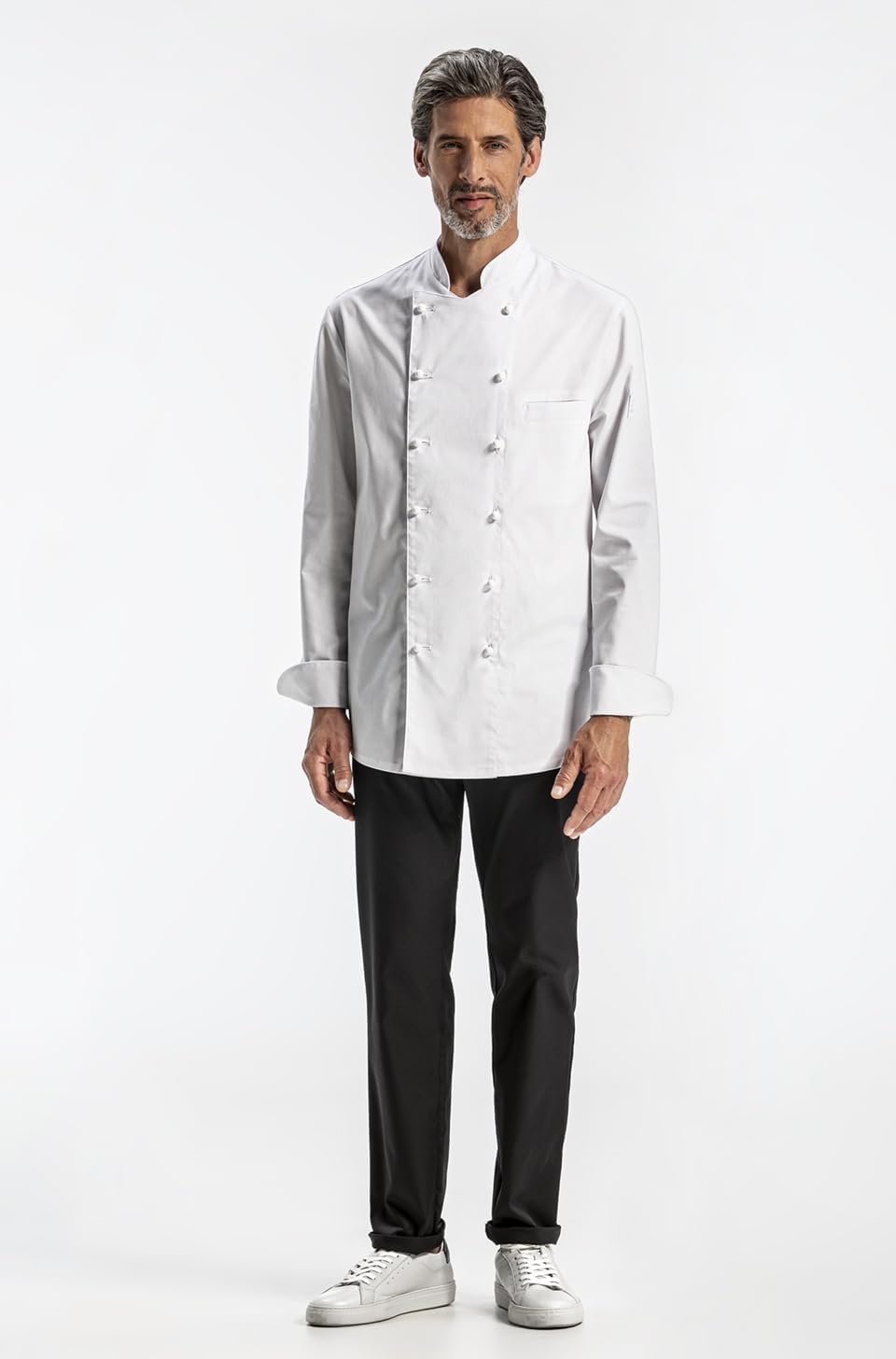 Greiff Grösse M gastro moda Herren Cuisine Premium Kochjacke Regular Fit Weiss Modell 5566