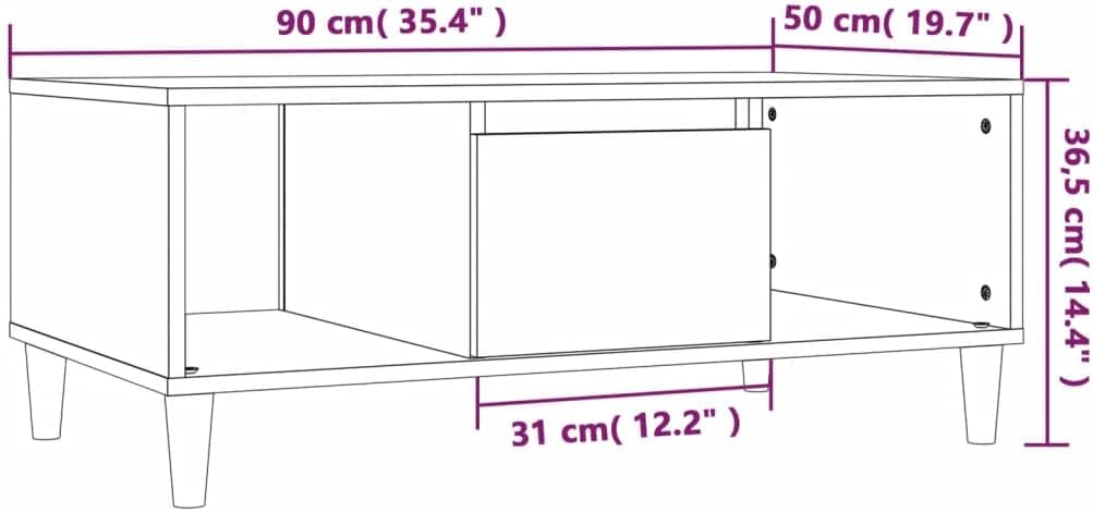 vidaXL Couchtisch Beistelltisch Wohnzimmertisch Sofatisch Teetisch Kaffeetisch Tisch Wohnzimmer Sono