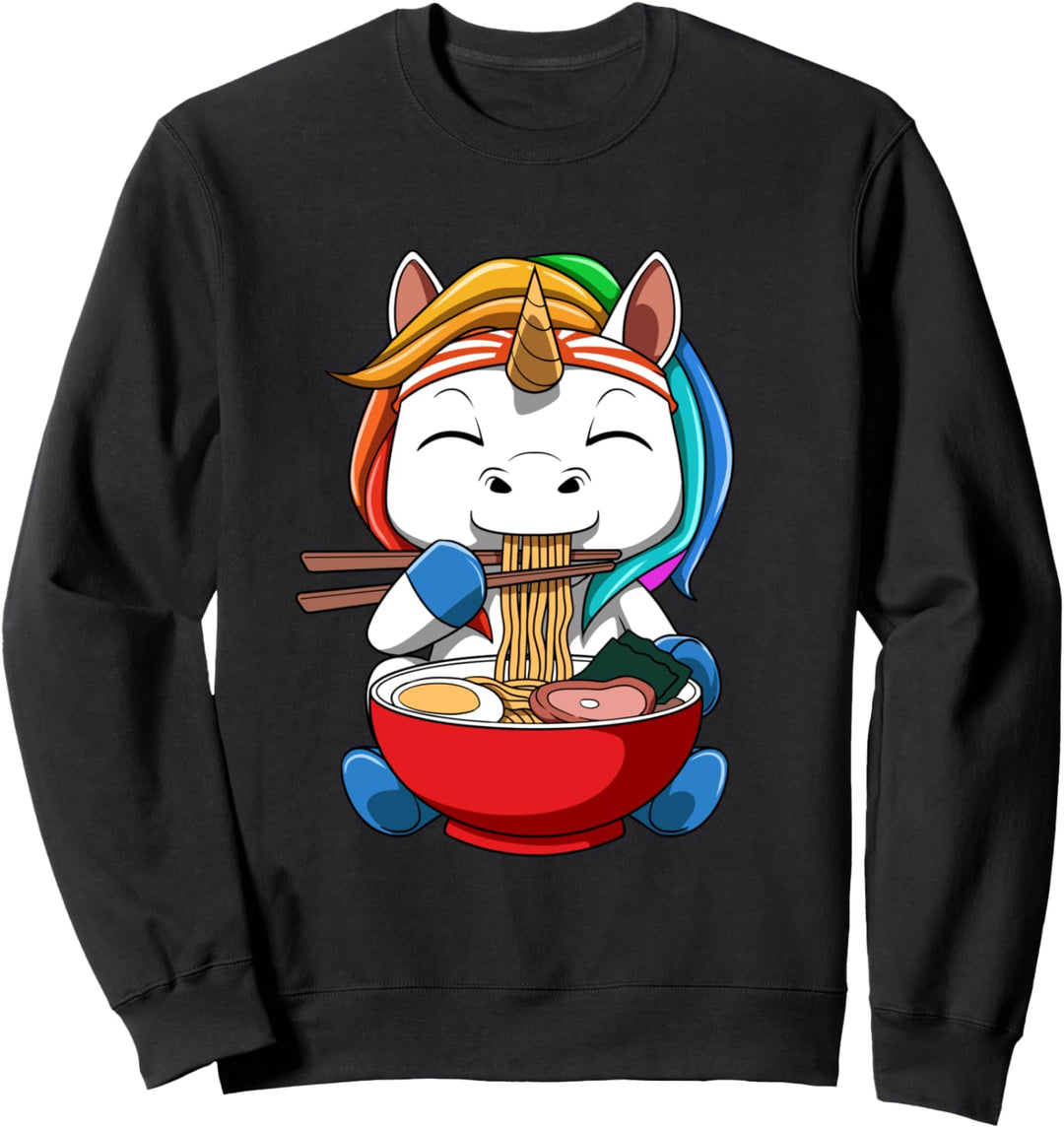 Anime Ramen Einhorn Nudel Suppe Sweatshirt
