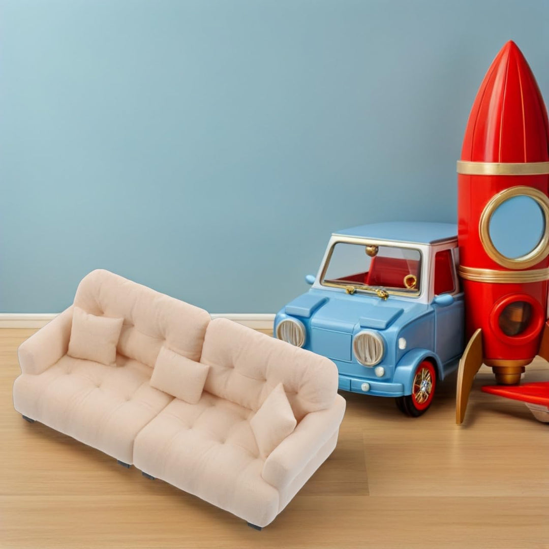 Supvox Massstab Plüsch Mini Couch Modern Miniatur Wohnzimmer Möbel Kleine Möbel für Puppenhaus Dekor