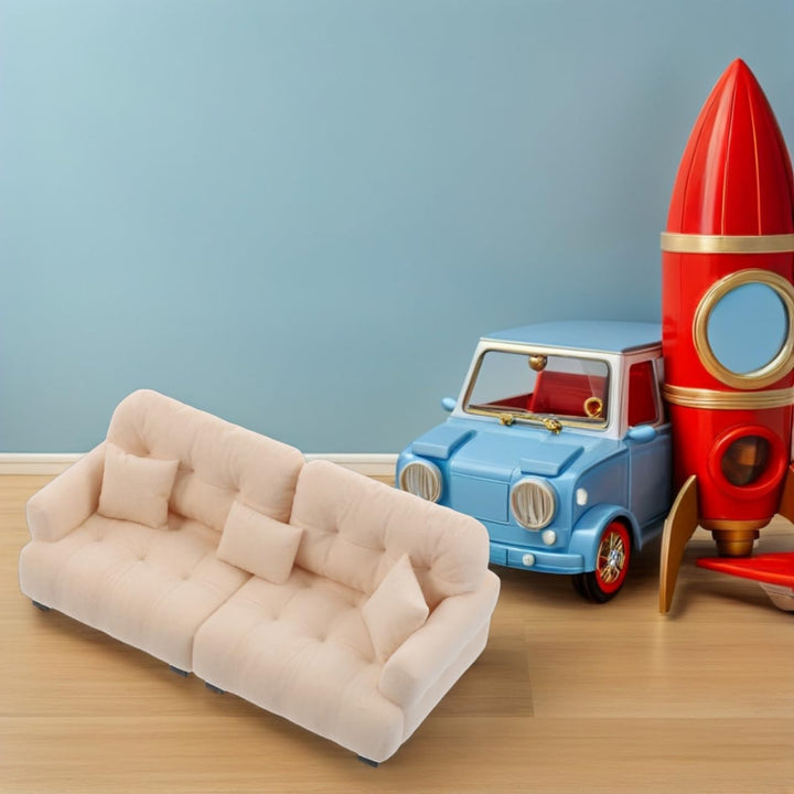 Supvox Massstab Plüsch Mini Couch Modern Miniatur Wohnzimmer Möbel Kleine Möbel für Puppenhaus Dekor
