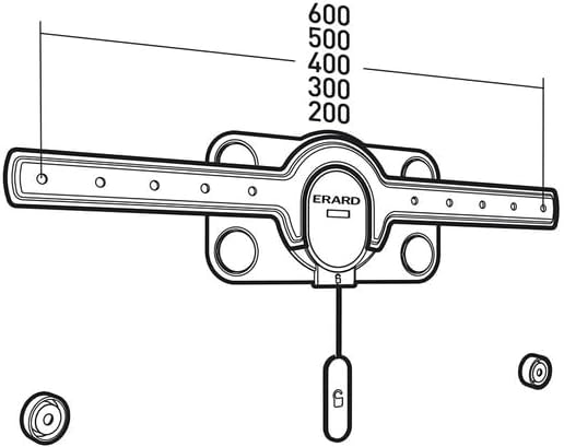 'ERARD 044062 Wandhalterung für Display LED 42 "65 schwarz/weiss