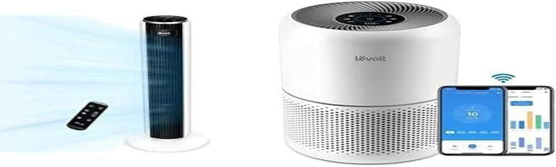 Levoit 28dB leiser Turmventilator mit Fortschrittlichem Schlafmodus, 7m/s Ventilator mit Fernbedienu