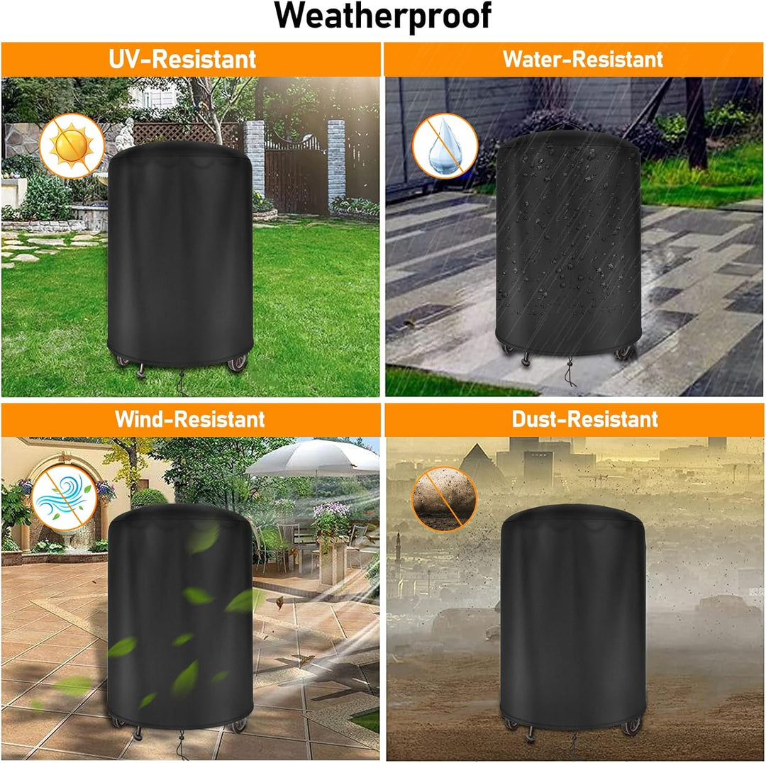 Raweao Grill Abdeckhaube für Weber 57cm, Abdeckung für Weber Grill 57cm, 500D Oxford Wasserdicht Wet