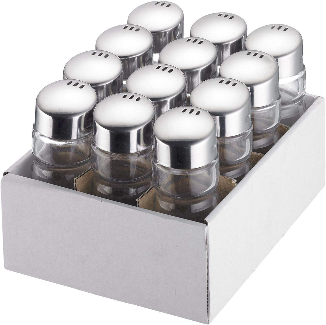 Westmark Universalstreuer, 12 Stück, Fassungsvermögen: je 40 ml, Glas/Rostfreier Edelstahl, Wien, Si