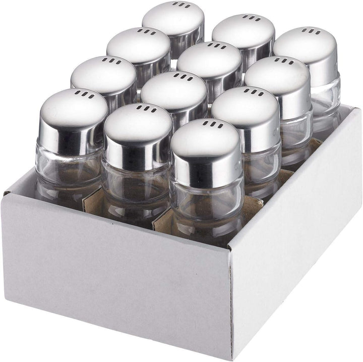 Westmark Universalstreuer, 12 Stück, Fassungsvermögen: je 40 ml, Glas/Rostfreier Edelstahl, Wien, Si