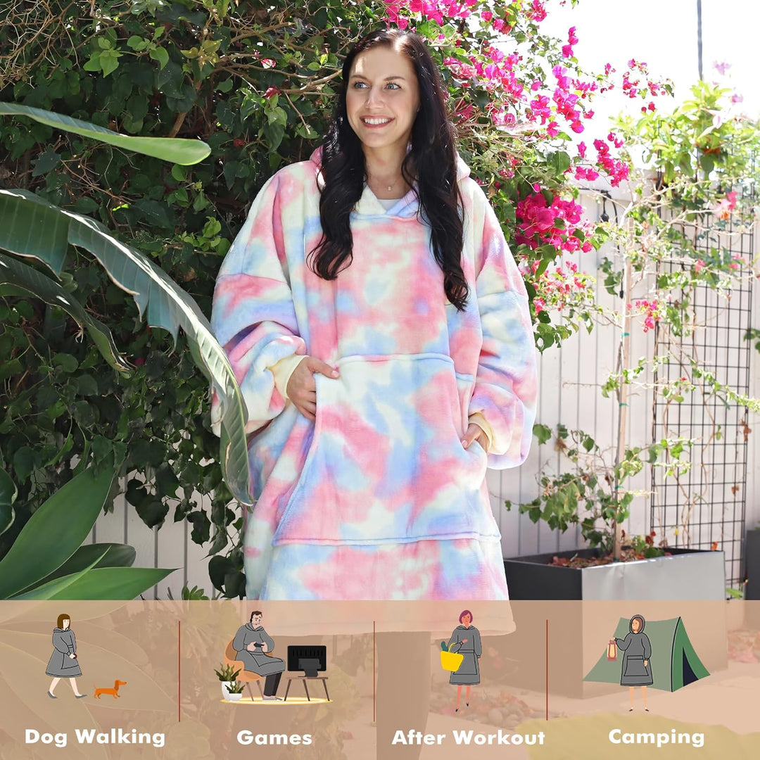 Catalonia Classy Oversized Sherpa Hoodie Decke, grosses Kapuzen-Sweatshirt für Frauen, weiche gemütl