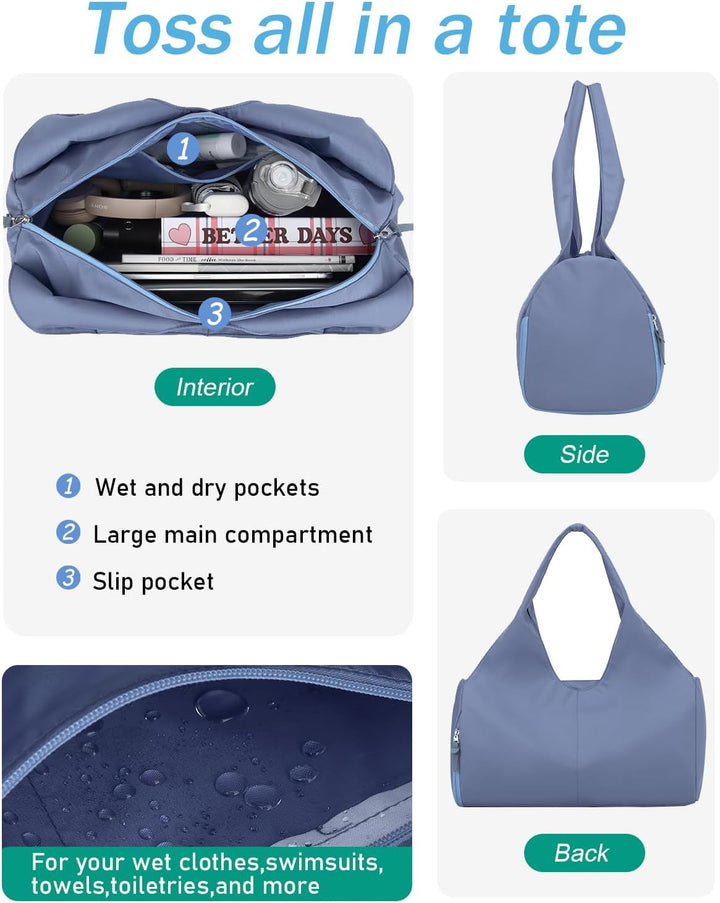Reisetasche Sporttasche Damen Handgepäck mit Schuhfach & Nassfach Trainingstasche kleine Sport Tasch