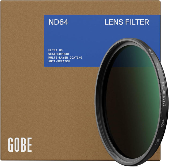 Gobe 37 mm Graufilter ND64 (6 Stop) ND Filter, 37 mm