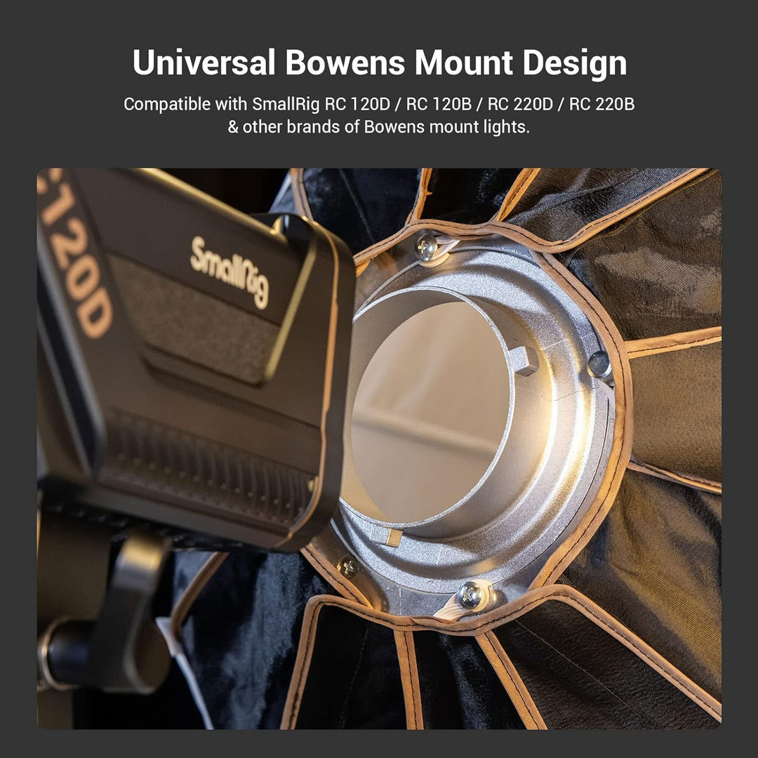 SMALLRIG Laterne Softbox 90cm/35.4", Bowens Mount Softbox mit Klettverschluss Typ Flexible Barndoor