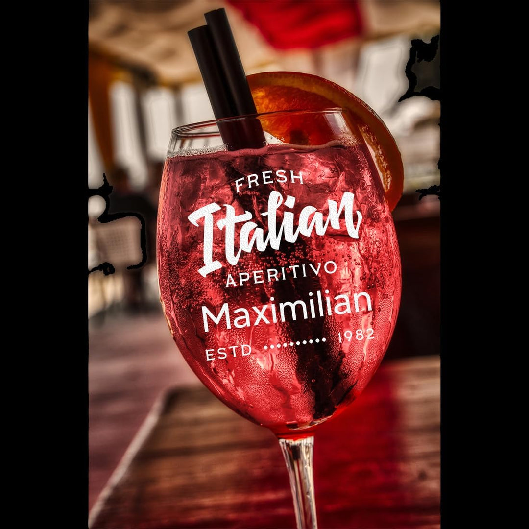 polar-effekt Leonardo 2er-Set Sarti Spritz Cocktailgläser 460 ml mit Gravur - Geschenk für Freunde,