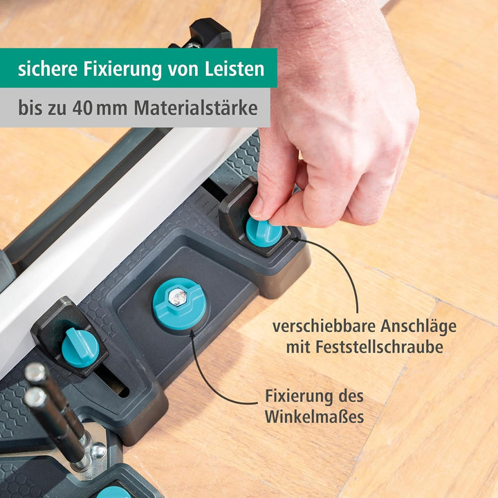 wolfcraft Schmiege und Gehrungsschneidlade PRO 6956000 / 2in1 Gehrungslade zum Schneiden von bis zu