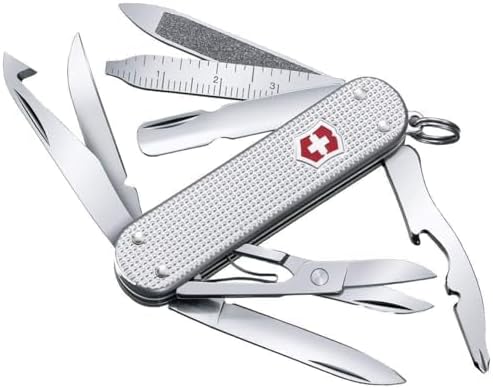 Victorinox Schweizer Taschenmesser, Mini Champ, Swiss Army Knife, Multitool, 14 Funktionen, Brieföff
