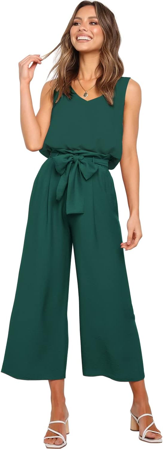FANCYINN Frauen 2 Stück Casual Trainingsanzug Sommer Ärmelloses Tank Top Hose mit hoher Taille und T