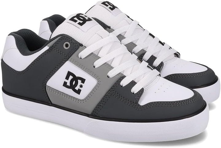 DC Pure Slim, Herren Sportschuhe - Skateboarding 43 EU Grey Grey White, 43 EU Grey Grey White