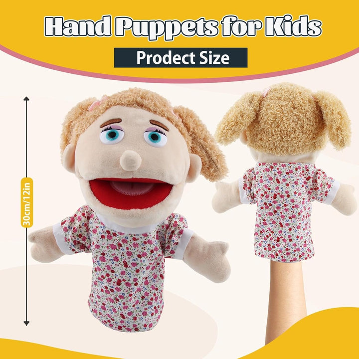 Handpuppen für Kinder Beweglichen Offenen Mündern, 12 Zoll Plüsch Handpuppe Plüschtier, Muppets Hand