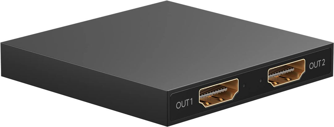 goobay 58480 HDMI Splitter 1 in 2 Out / 4K bei 30Hz (2160p) HDMI Verteiler/HDMI 1.4 Switch für Zwei