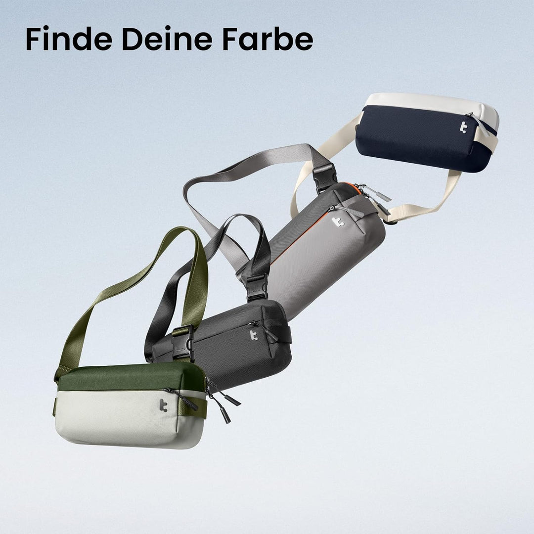 tomtoc Kompakt Sling Bag, 4L Minimalistisch Brusttasche Umhängetasche Schultertasche für Herren und