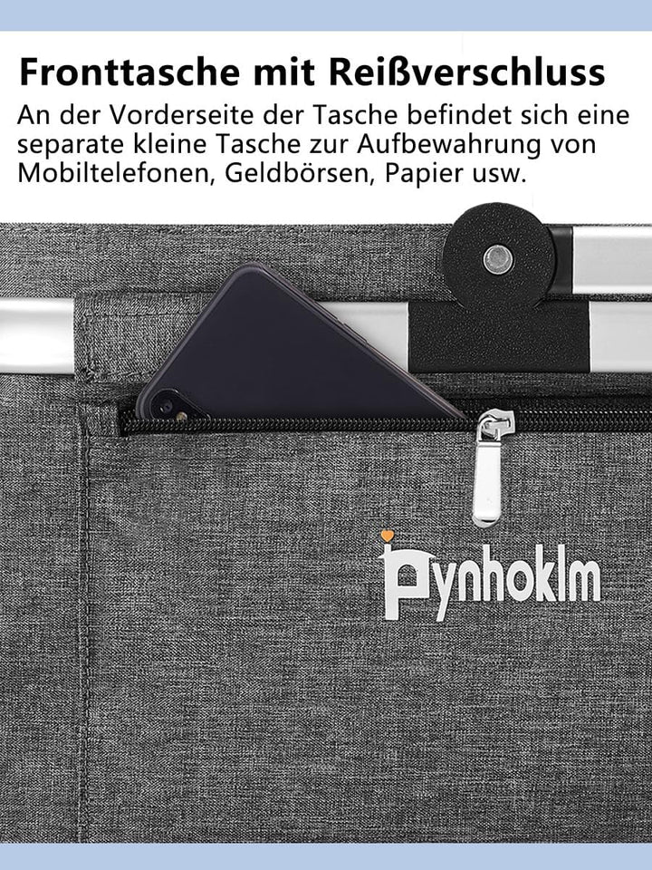 22L Einkaufskorb mit Kühlfunktion Tragekorb Faltbar Picknickkorb mit Deckel Klappkorb Thermokorb Iso