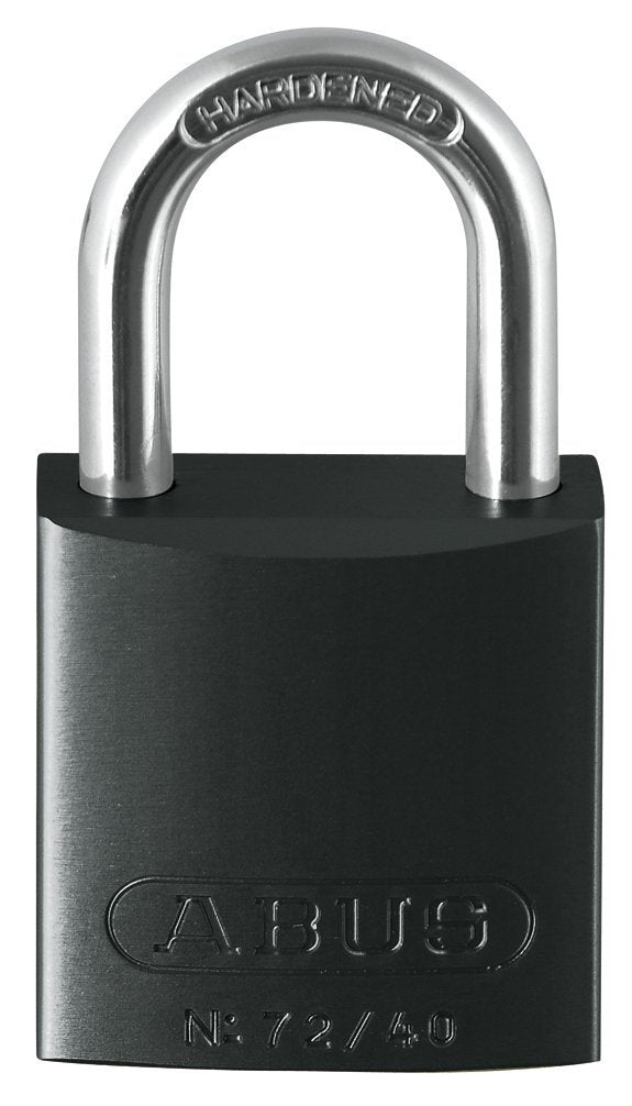 ABUS Aluminium-Vorhangschloss 72/40, schwarz, 43959 Schwarz Einheitsgrösse, Schwarz Einheitsgrösse