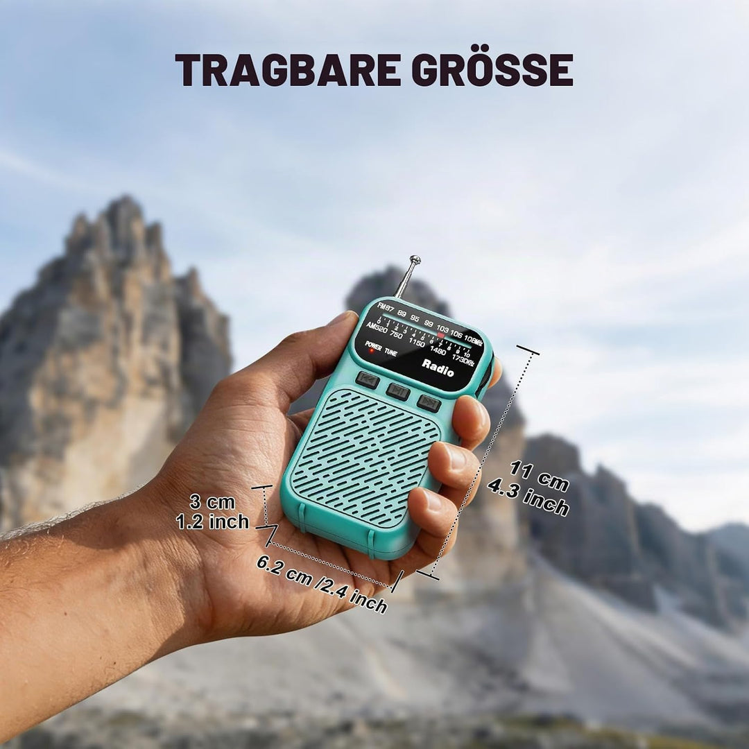Tragbare Notfallradio mit Militärqualität – EIN Muss für Verschiedene Szenarien（Blauwgroene）, Blauwg