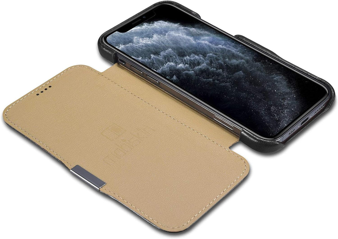 Mobiskin Hülle kompatibel mit Apple iPhone 12 PRO MAX (6,7 Zoll), Handyhülle mit echtem Leder, Case,